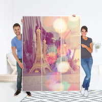 Folie für Möbel Paris - IKEA Pax Schrank 201 cm Höhe - 3 Türen - Folie