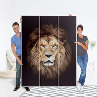 Folie für Möbel Wild Eyes - IKEA Pax Schrank 201 cm Höhe - 3 Türen - Folie