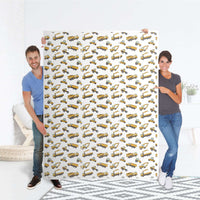 Folie für Möbel Working Cars - IKEA Pax Schrank 201 cm Höhe - 3 Türen - Folie