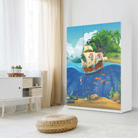 Folie für Möbel Pirates - IKEA Pax Schrank 201 cm Höhe - 3 Türen - Kinderzimmer