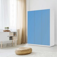 Folie für Möbel Blau Light - IKEA Pax Schrank 201 cm Höhe - 3 Türen - Schlafzimmer