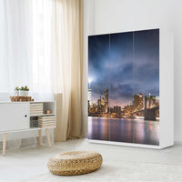 Folie für Möbel Brooklyn Bridge - IKEA Pax Schrank 201 cm Höhe - 3 Türen - Schlafzimmer