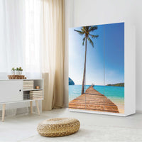 Folie für Möbel Caribbean - IKEA Pax Schrank 201 cm Höhe - 3 Türen - Schlafzimmer