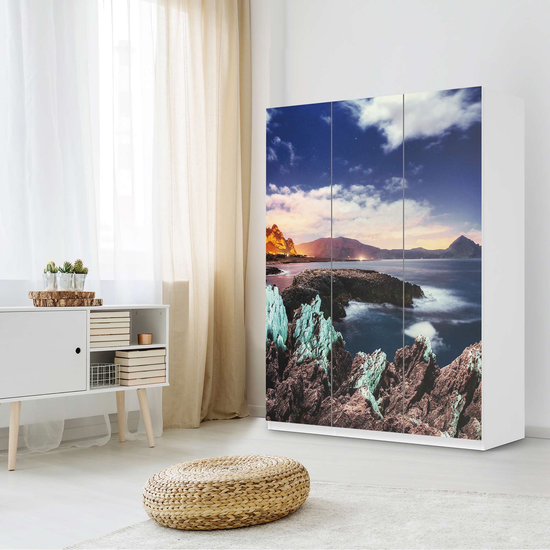 Folie für Möbel Pax Schrank 201 cm 3 Türen (IKEA) Seaside creatisto