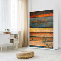 Folie für Möbel Wooden - IKEA Pax Schrank 201 cm Höhe - 3 Türen - Schlafzimmer
