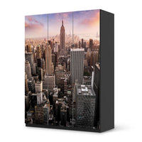 Folie für Möbel Big Apple - IKEA Pax Schrank 201 cm Höhe - 3 Türen - schwarz