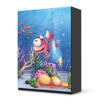 Folie für Möbel Bubbles - IKEA Pax Schrank 201 cm Höhe - 3 Türen - schwarz