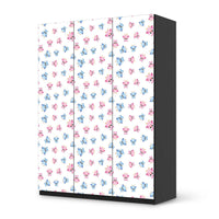 Folie für Möbel Eulenparty - IKEA Pax Schrank 201 cm Höhe - 3 Türen - schwarz
