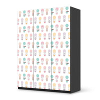 Folie für Möbel Flying Animals - IKEA Pax Schrank 201 cm Höhe - 3 Türen - schwarz