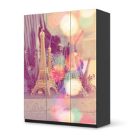 Folie für Möbel Paris - IKEA Pax Schrank 201 cm Höhe - 3 Türen - schwarz