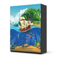 Folie für Möbel Pirates - IKEA Pax Schrank 201 cm Höhe - 3 Türen - schwarz