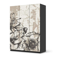 Folie für Möbel Styleful Vintage 1 - IKEA Pax Schrank 201 cm Höhe - 3 Türen - schwarz