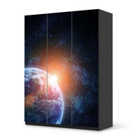 Folie für Möbel Sunrise - IKEA Pax Schrank 201 cm Höhe - 3 Türen - schwarz