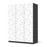 Folie für Möbel Sweet Dreams - IKEA Pax Schrank 201 cm Höhe - 3 Türen - schwarz
