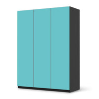 Folie für Möbel Türkisgrün Light - IKEA Pax Schrank 201 cm Höhe - 3 Türen - schwarz