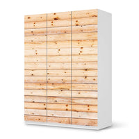 Folie für Möbel Bright Planks - IKEA Pax Schrank 201 cm Höhe - 3 Türen - weiss