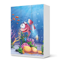 Folie für Möbel Bubbles - IKEA Pax Schrank 201 cm Höhe - 3 Türen - weiss