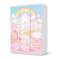 Folie für Möbel Candyland - IKEA Pax Schrank 201 cm Höhe - 3 Türen - weiss