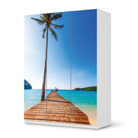 Folie für Möbel Caribbean - IKEA Pax Schrank 201 cm Höhe - 3 Türen - weiss