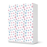 Folie für Möbel Eulenparty - IKEA Pax Schrank 201 cm Höhe - 3 Türen - weiss