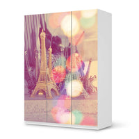 Folie für Möbel Paris - IKEA Pax Schrank 201 cm Höhe - 3 Türen - weiss