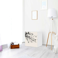 Folie für Möbel Tree and Birds 1 - IKEA Stuva / Fritids Kommode - 3 Schubladen - Kinderzimmer