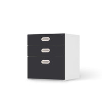Folie für Möbel Grau Dark - IKEA Stuva / Fritids Kommode - 3 Schubladen - weiss