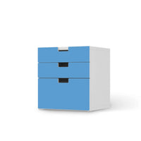 Folie für Möbel Blau Light - IKEA Stuva Kommode - 3 Schubladen (Kombination 1) - weiss