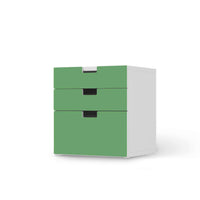 Folie für Möbel Grün Light - IKEA Stuva Kommode - 3 Schubladen (Kombination 1) - weiss