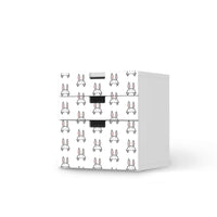 Folie für Möbel Hoppel - IKEA Stuva Kommode - 3 Schubladen (Kombination 1) - weiss