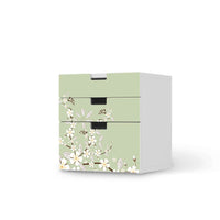 Folie für Möbel White Blossoms - IKEA Stuva Kommode - 3 Schubladen (Kombination 1) - weiss