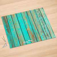 Folienbogen Wooden Aqua - 150x100 cm