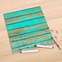 Folienbogen Wooden Aqua - 30x30 cm