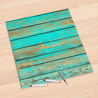 Folienbogen Wooden Aqua - 60x60 cm