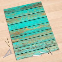 Folienbogen Wooden Aqua - 80x120 cm