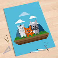 Folienbogen Zootiere - 80x120 cm