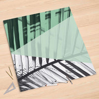 Folienbogen Palmen mint - 90x90 cm