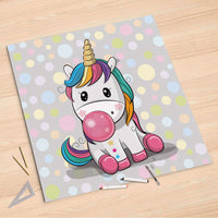Folienbogen Rainbow das Einhorn - 90x90 cm