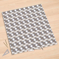 Folienbogen Triangle Pattern - Grau - 90x90 cm