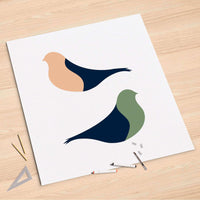 Folienbogen Vintage Vögel - 90x90 cm