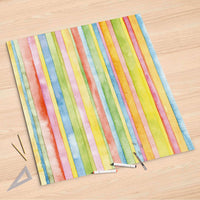 Folienbogen Watercolor Stripes - 90x90 cm
