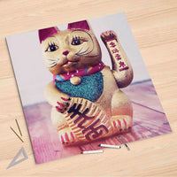 Folienbogen Winkekatze - 90x90 cm