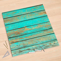 Folienbogen Wooden Aqua - 90x90 cm
