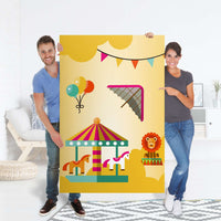 Selbstklebender Folienbogen Löwenstark - Größe: 100x150 cm