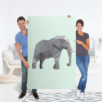 Selbstklebender Folienbogen Origami Elephant - Größe: 100x150 cm