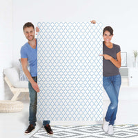 Selbstklebender Folienbogen Retro Pattern - Blau - Größe: 100x150 cm