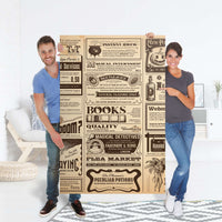 Selbstklebender Folienbogen Vintage Newspaper - Größe: 100x150 cm