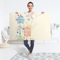 Selbstklebender Folienbogen Birdcage - Größe: 120x80 cm