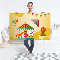 Selbstklebender Folienbogen Löwenstark - Größe: 120x80 cm