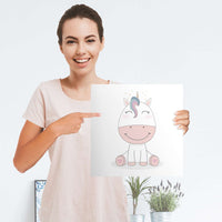 Selbstklebender Folienbogen Baby Unicorn - Größe: 30x30 cm